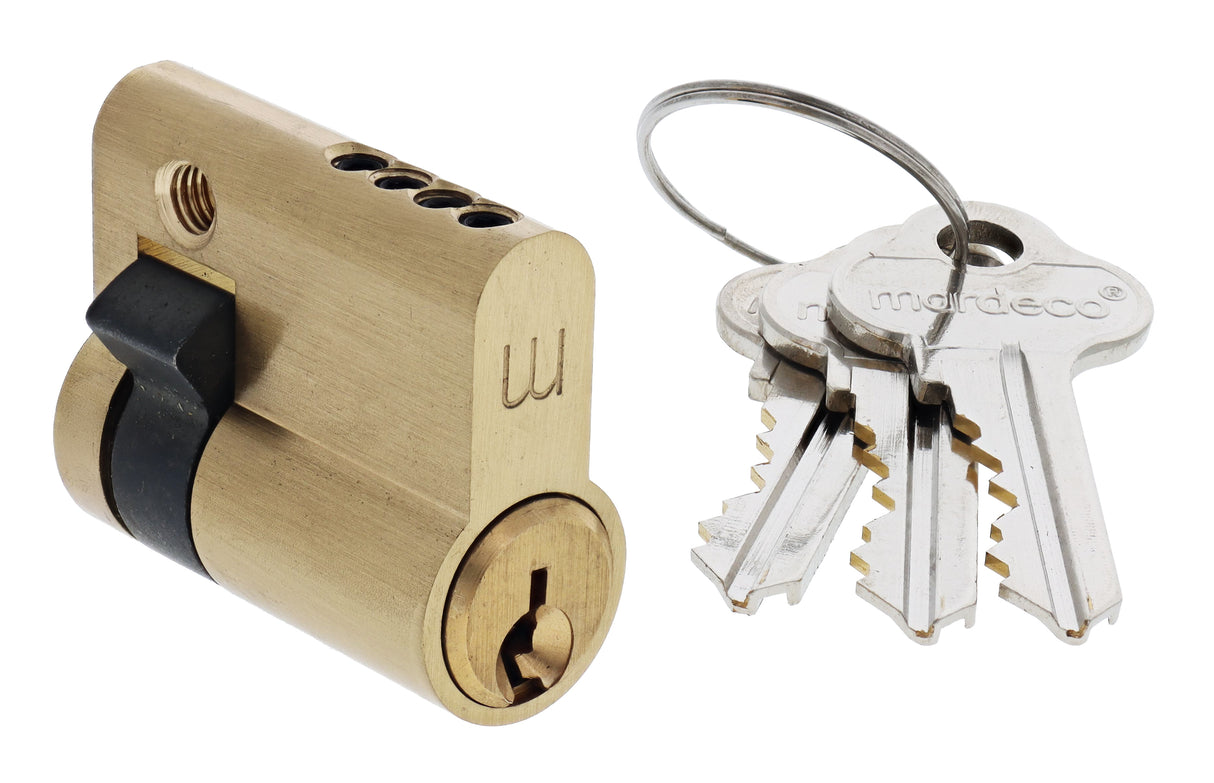 Mardeco M Series MPF-8500 Euro Cylinder - Satin Brass - 35-36mm Door