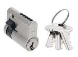 Mardeco M Series MPF-8500 Euro Cylinder - Brushed Nickel - 37-40mm Door