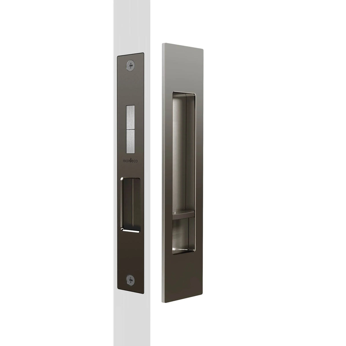 Mardeco M Series 8004 Rectangular Flush Pull Privacy Set 35mm - Bronze