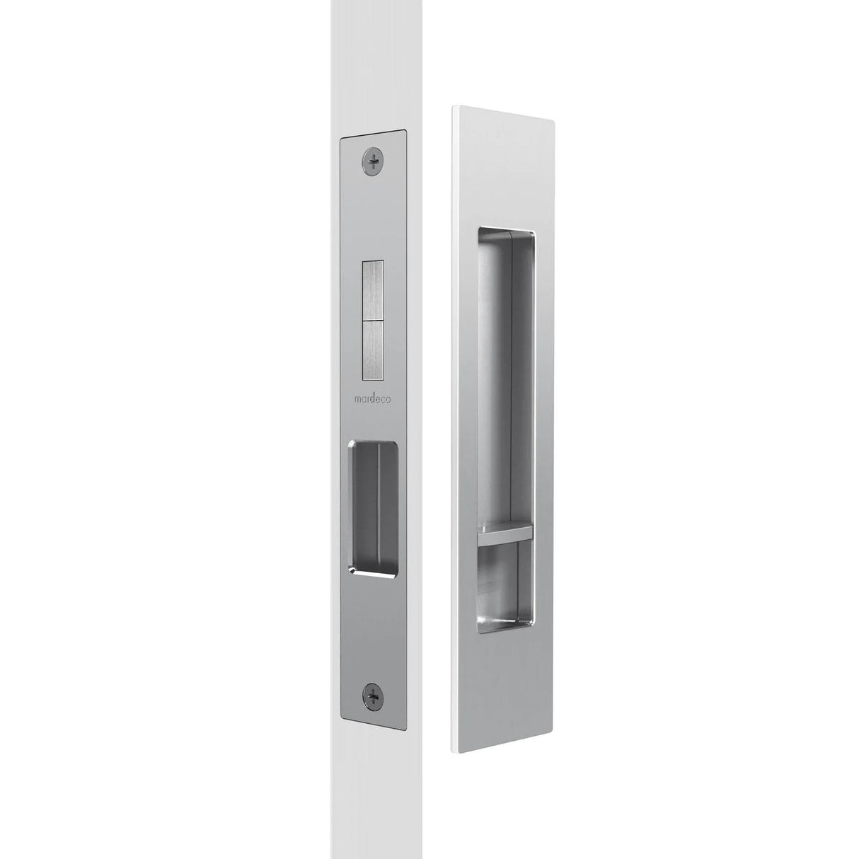 Mardeco M Series 8004 Rectangular Flush Pull Privacy Set 35mm - Satin Chrome