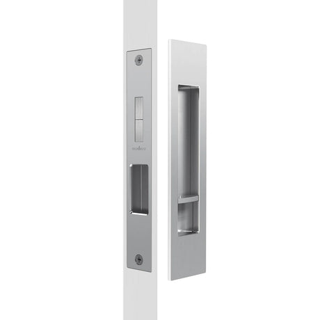 Mardeco M Series 8004 Rectangular Flush Pull Privacy Set 35mm - Satin Chrome
