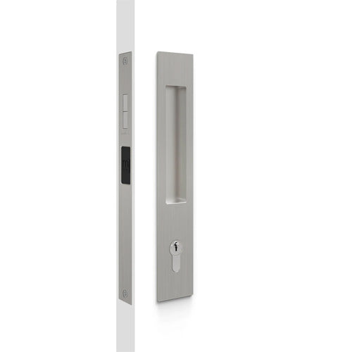 Mardeco M Series 8104 Flush Pull Euro Lock Set - Brushed Nickel