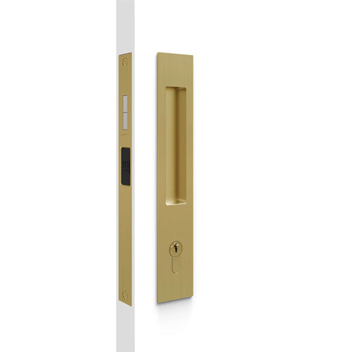 Mardeco M Series 8104 Flush Pull Euro Lock Set - Satin Brass