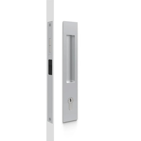 Mardeco M Series 8104 Flush Pull Euro Lock Set - Satin Chrome
