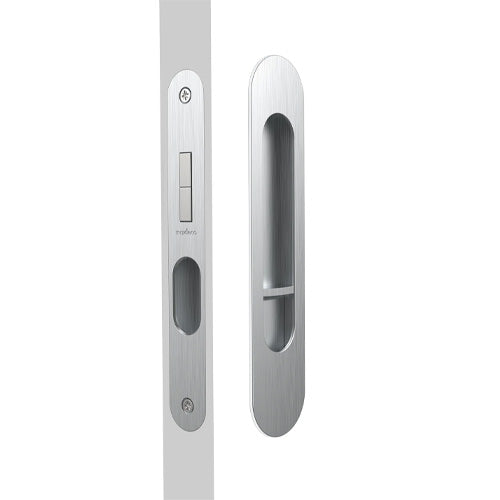 Mardeco M Series 9004 Oval Flush Pull Privacy Set 35mm - Brushed Satin Chrome