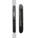 Mardeco M Series 9004 Oval Flush Pull Privacy Set - Matt Black