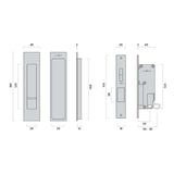 Mardeco M Series Flush Pull Rectangular Privacy Sets