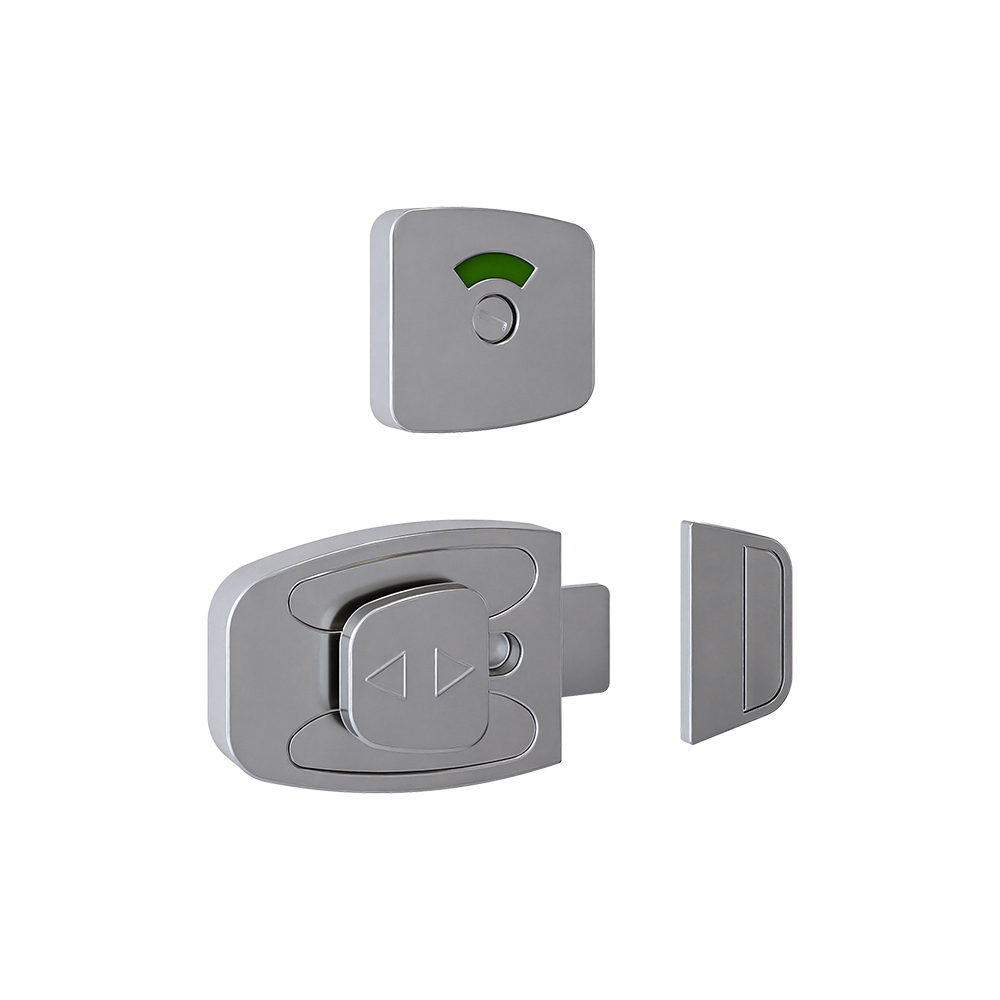 Metlam Sera Slide Lock & Emergency Release Indicator Set – Satin Chrome Plate