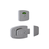 Metlam Sera Slide Lock & Emergency Release Indicator Set – Satin Chrome Plate