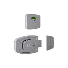 Metlam Sera Slide Lock & Emergency Release Indicator Set – Satin Chrome Plate