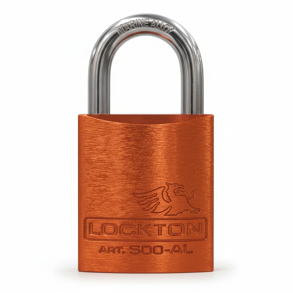 Lockton Coloured Aluminum 500 Series Padlock - 45mm