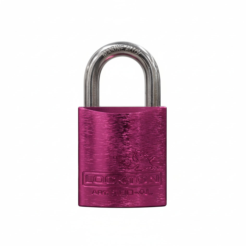 Lockton Coloured Aluminum 500 Series Padlock - 45mm