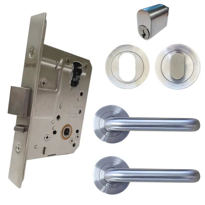 Lockton Mortice Lock Round Rose Kit 2 - Entrance Set