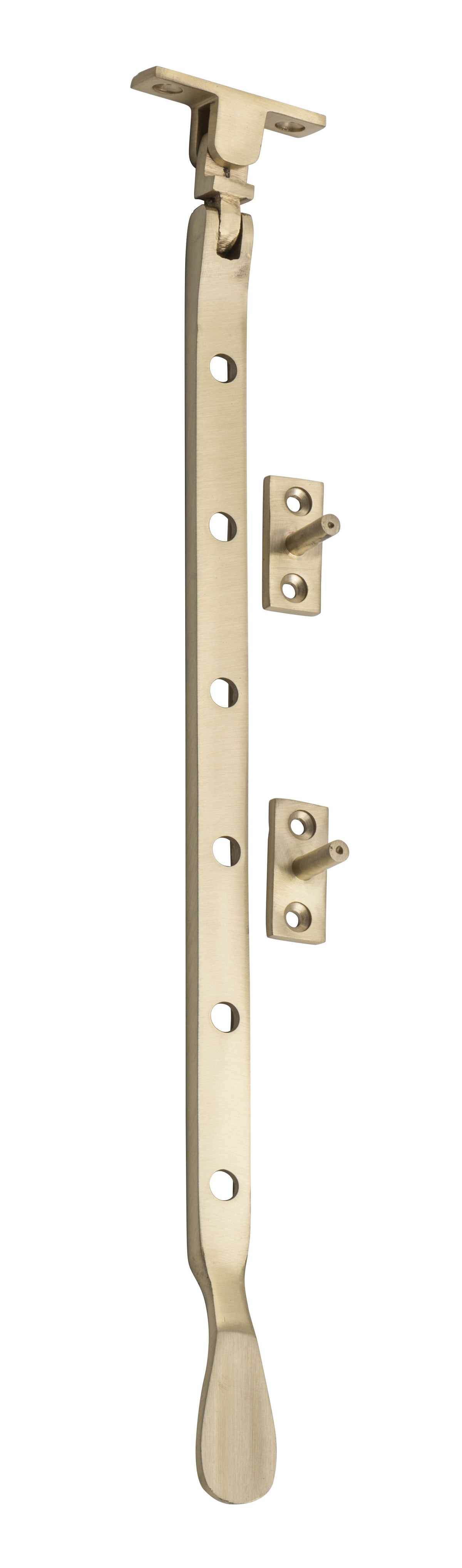 Tradco Casement Stay Base Fix Large - 300mm - Satin Brass (6654)