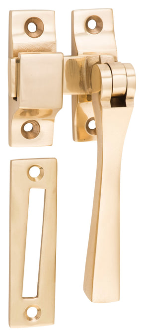 Tradco Casement Fastener Square - Polished Brass (1690)