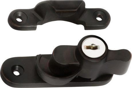 Tradco Sash Fastener Locking Zinc Alloy - 64mm - Antique Copper (1607)
