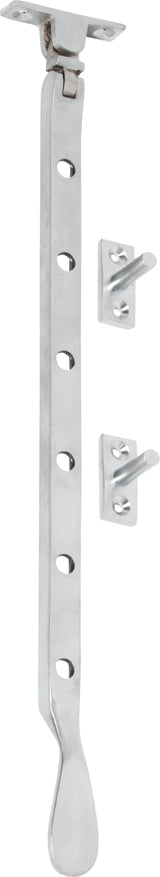 Tradco Casement Stay Base Fix Large - 300mm - Satin Chrome (1729)
