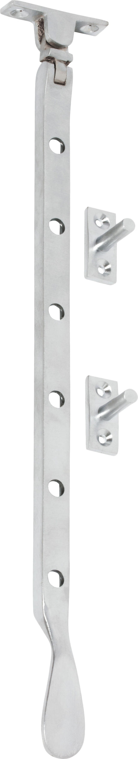 Tradco Casement Stay Base Fix Large - 300mm - Satin Chrome (1729)