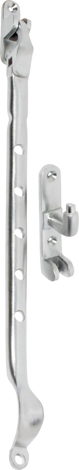 Tradco Casement Stay Sidemount - 300mm - Satin Chrome (1726)