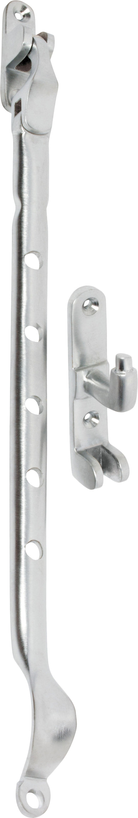 Tradco Casement Stay Sidemount - 300mm - Satin Chrome (1726)