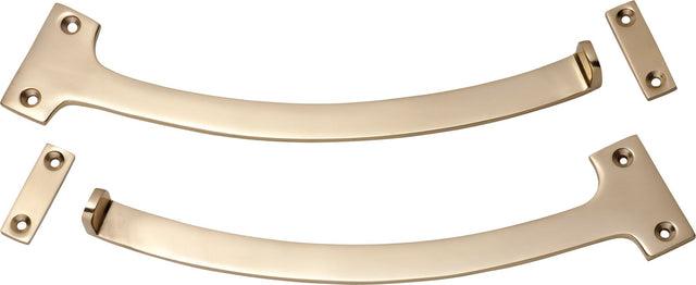 Tradco Fanlight Stop Pair - 190mm - Polished Brass (1783)