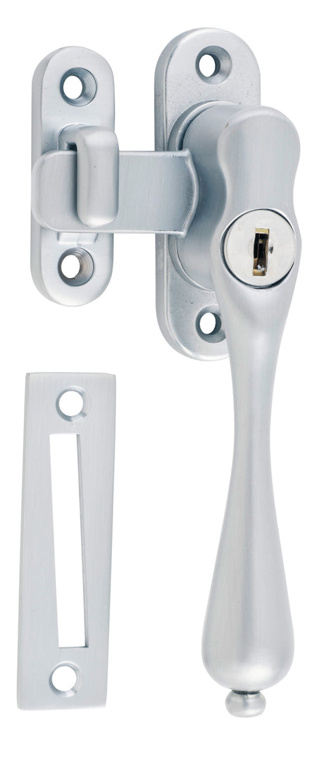 Tradco Casement Fastener Locking Teardrop - Right Hand - Satin Chrome (1779)