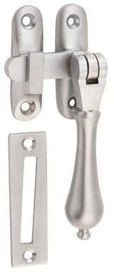 Tradco Casement Fastener Teardrop Long Throw - Satin Chrome (1752)