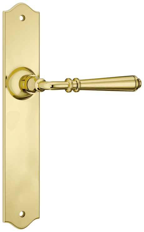 Tradco Reims Lever Long Plate - Polished Brass - Passage (0771)