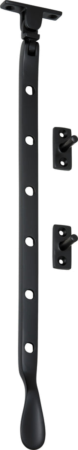Tradco Casement Stay Base Fix Large - 300mm - Matt Black (1909)