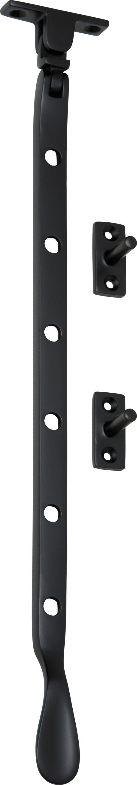 Tradco Casement Stay Base Fix Large - 300mm - Matt Black (1909)