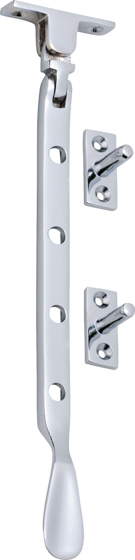 Tradco Casement Stay Base Fix Small - 200mm - Chrome Plated (1717)