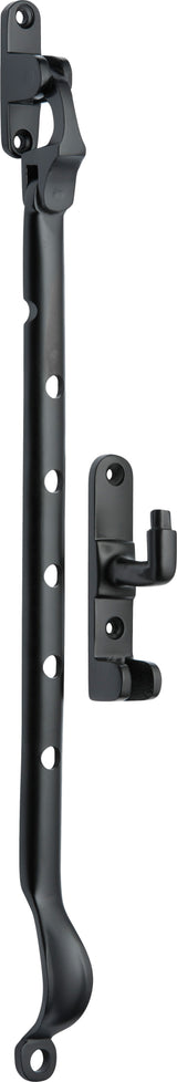Tradco Casement Stay Sidemount - 300mm - Matt Black (1905)