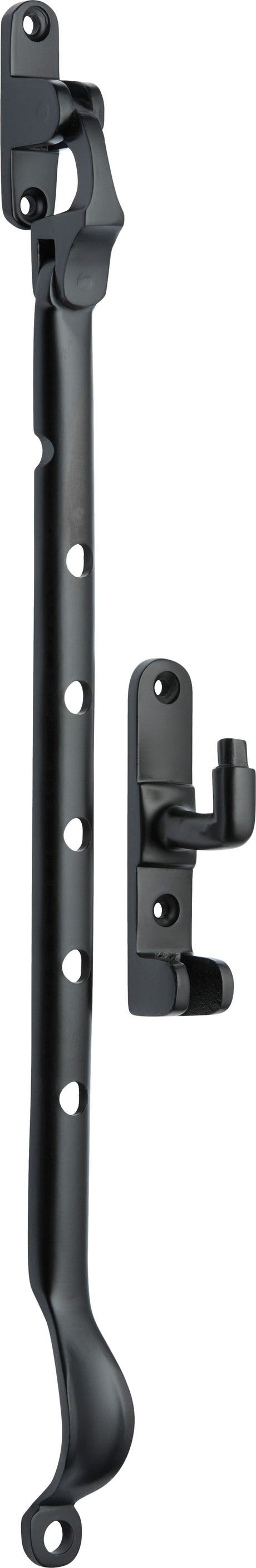 Tradco Casement Stay Sidemount - 300mm - Matt Black (1905)