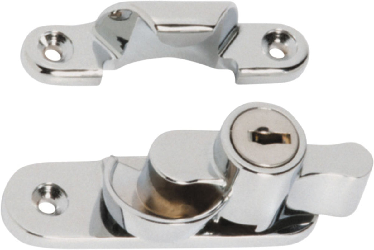 Tradco Sash Fastener Locking Zinc Alloy - 64mm - Satin Chrome (1609)