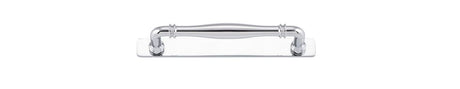 Iver Sarlat Cabinet Pull with Backplate - Polished Chrome - CTC 160mm (21074B)