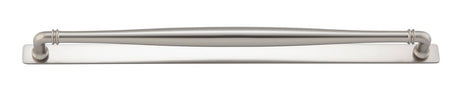 Iver Sarlat Cabinet Pull with Backplate - Satin Nickel - CTC 450mm (21109B)