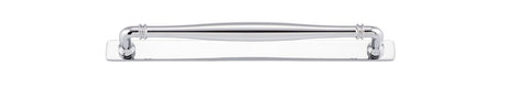 Iver Sarlat Cabinet Pull with Backplate - Polished Chrome - CTC 256mm (21084B)