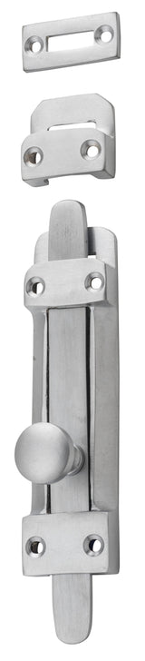 Tradco Tower Bolt - H118mm - Satin Chrome (9769)