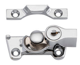 Tradco Sash Fastener Locking Wide Base Zinc Alloy - H30mm · 64mm - Chrome Plated (20314)