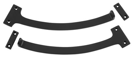 Tradco Fanlight Stop Pair - 190mm - Matt Black (9658)