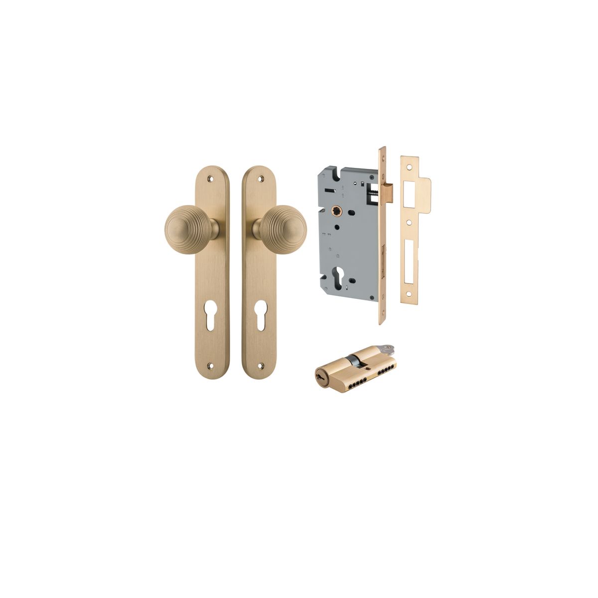 Iver Guildford Knob Oval Backplate - Complete Kits