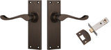 Tradco Victorian Door Lever on Plate - Antique Brass - 4
