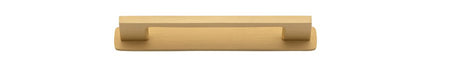 Iver Cali Cabinet Pull with Backplate - Brushed Brass - CTC 128mm (0555B)