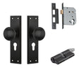 Tradco Milton Knob - Complete Kits - Antique Copper - Entrance Set Locking - Key / Key (0728KENTREURO57KK)