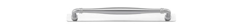 Iver Sarlat Cabinet Pull with Backplate - Brushed Chrome - CTC 256mm (21085B)
