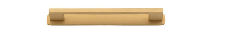 Iver Cali Cabinet Pull with Backplate - Brushed Brass - CTC 160mm (0556B)