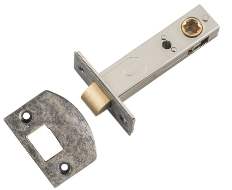 Tradco Split Cam Tubular Latch - Rumbled Nickel - 70mm (6217)