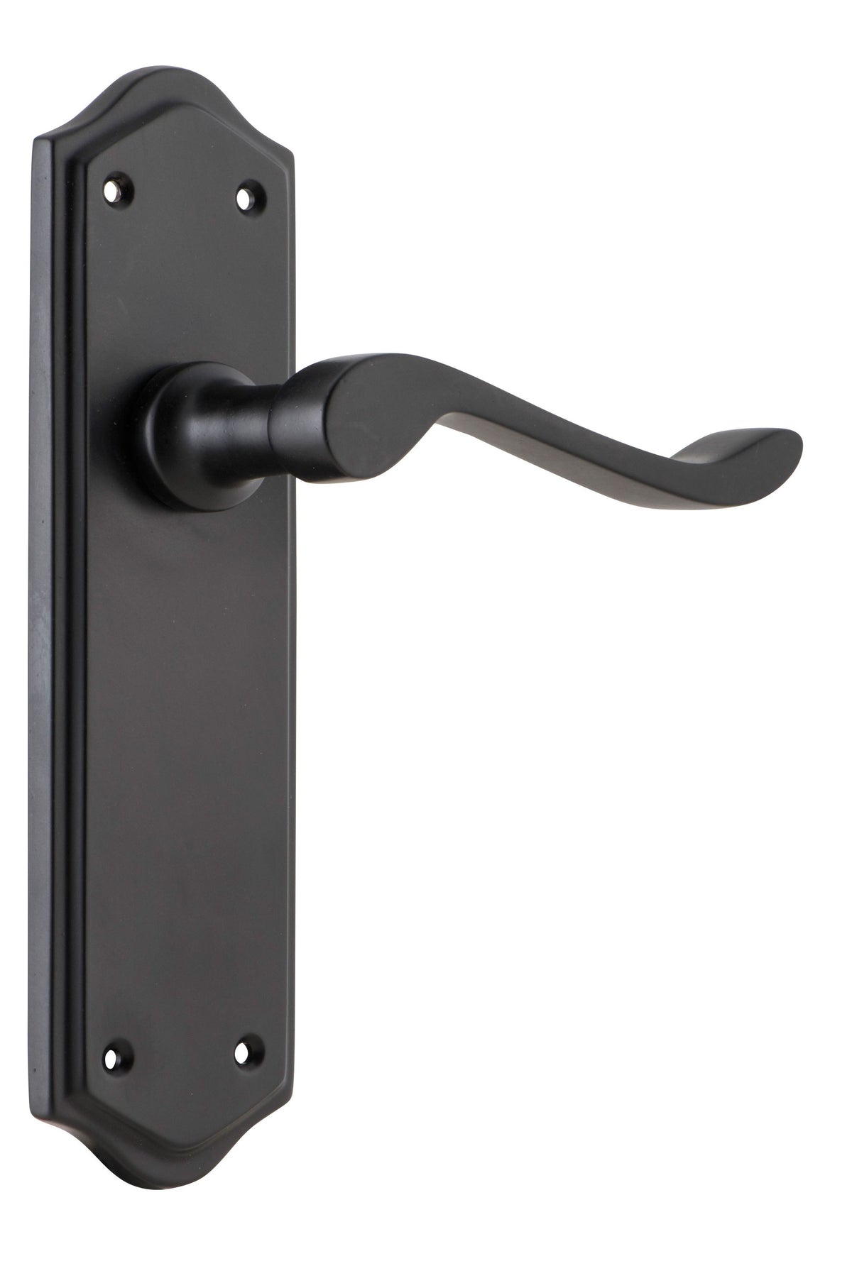 Tradco Henley Lever - Matt Black - Skeleton Key (9615)