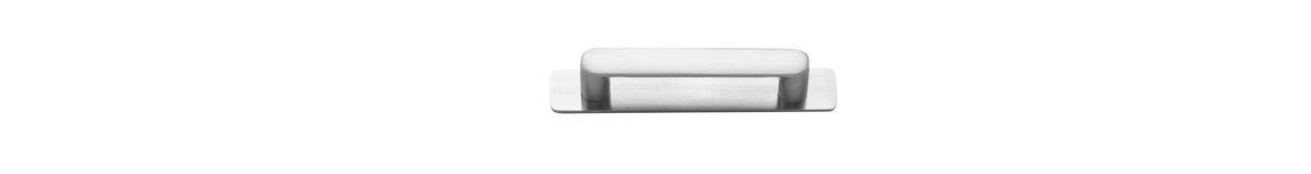 Iver Osaka Cabinet Pull with Backplate - Brushed Chrome - CTC 96mm (20945B)