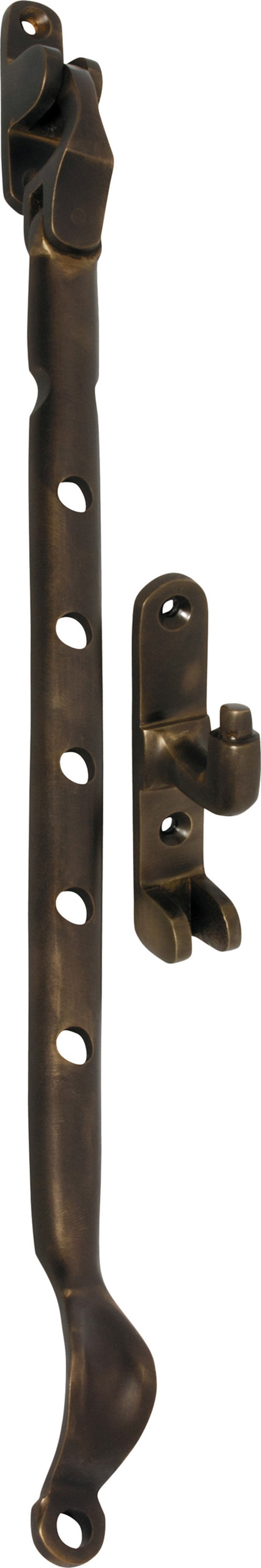 Tradco Casement Stay Sidemount - 300mm - Antique Brass (2314)